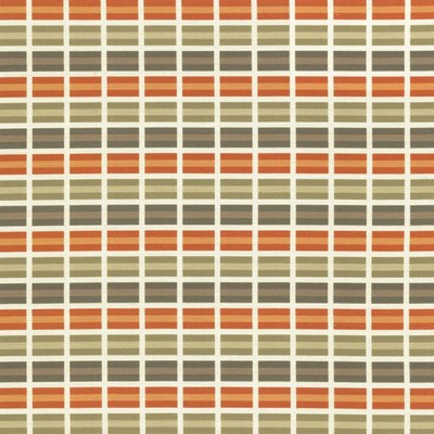 Kasmir Power Grid Peach Glow in 5121 Orange Upholstery Cotton  Blend Fire Rated Fabric Medium Duty CA 117  NFPA 260   Fabric